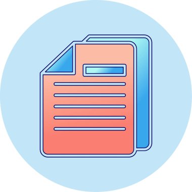 Belgeler. Web simgesi basit illüstrasyon