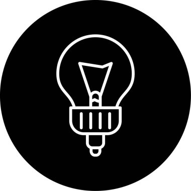 ampul simgesi, vektör illüstrasyonu