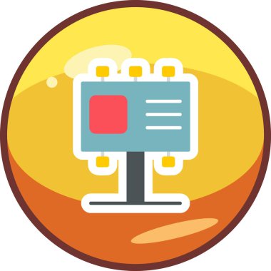 Billboard web simgesi, vektör çizim 