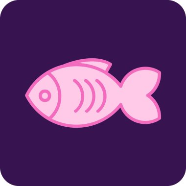 Balık. Web simgesi basit illüstrasyon 