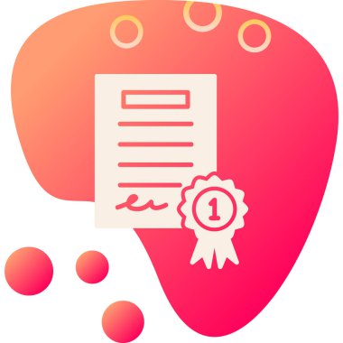 Sertifika. Web simgesi basit tasarım