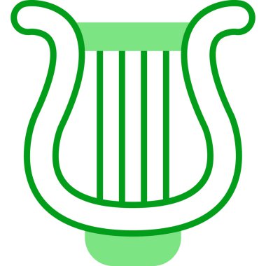 Lyre simgesinin vektör illüstrasyon tasarımı           