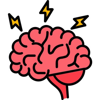 Beyin fırtınası web simgesi, vektör illüstrasyonu 