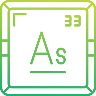 Periyodik tablo simgesinin arsenik kimyasal elementi