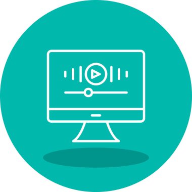 Müzik Video simgesinin vektör illüstrasyonu