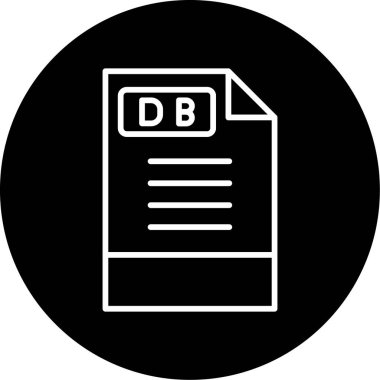 veritabanı belge simgesi, vektör illüstrasyonu basit tasarım