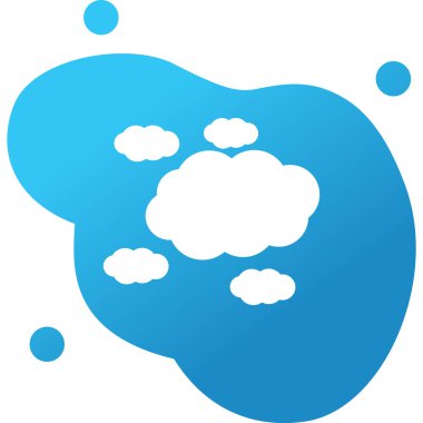 Bulutlar. Web simgesi basit illüstrasyon 