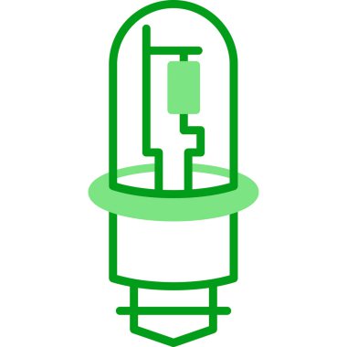 Sodyum buhar ampul simgesi, vektör illüstrasyonu  