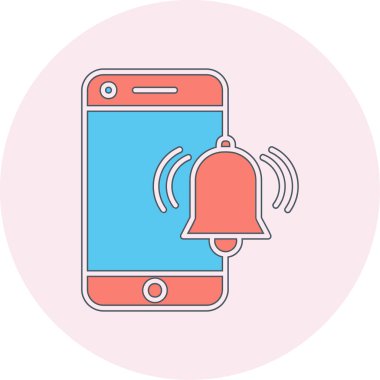 telefon bildirim simgesi, vektör illüstrasyonu basit tasarım