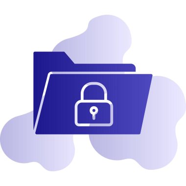 Güvenli Veri Web simgesi vektör illüstrasyonu 