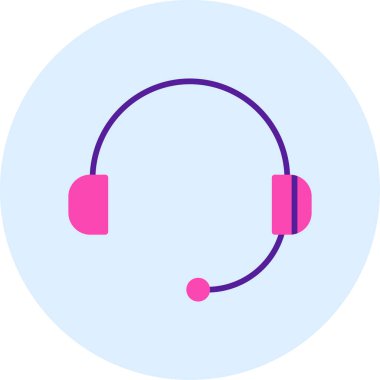 Kulaklık. Web simgesi basit illüstrasyon