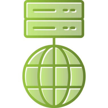 Küre sembolü, vektör illüstrasyonlu Veri Ağı simgesi 