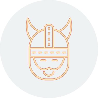 Viking simgesi, vektör illüstrasyonu basit tasarım