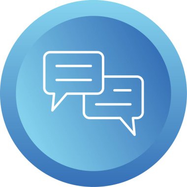 Sohbet baloncukları simgesi, vektör illüstrasyonu basit tasarım