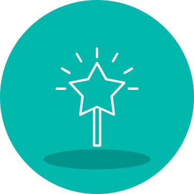 yıldız web simgesi basit illüstrasyon 