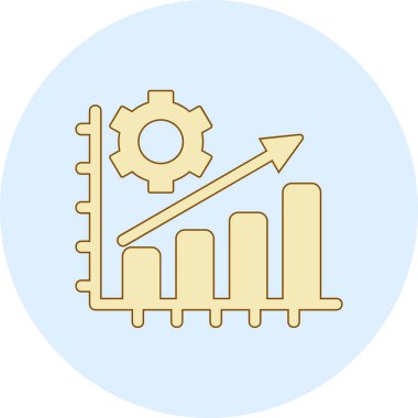  Üretim düzlüğü simgesi, vektör illüstrasyonu