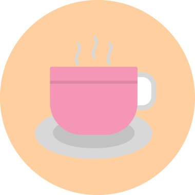 Kahve. Web simgesi basit illüstrasyon 