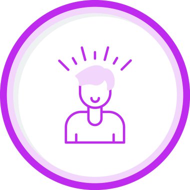 Kendine güvenen adam. Web simgesi basit illüstrasyon