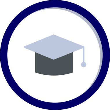 mezuniyet şapkası, web simgesi basit illüstrasyon