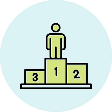 Podyum vektör simgesinde kazanan