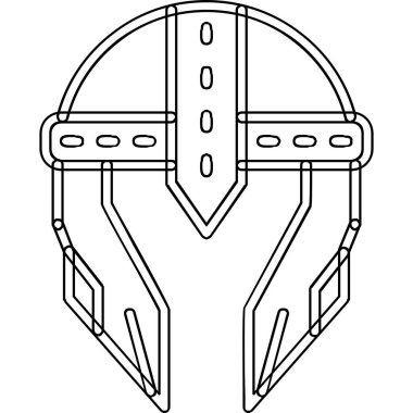 Kask simgesi vektör illüstrasyonu 