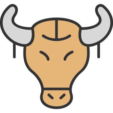 Boğa Kafatası ikon vektör çizimi