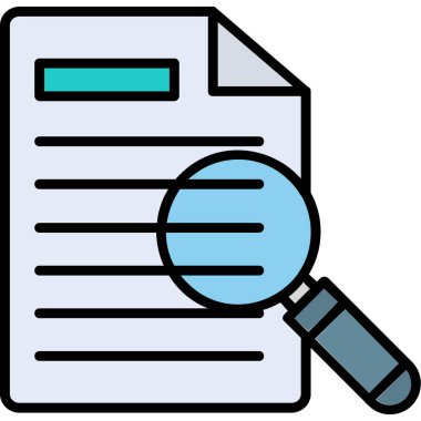 Yazılı kayıtlar ve büyüteçle filoloji kavramı, düz stil vektör illüstrasyonu