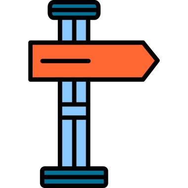 Bir sokak işaretinin vektör illüstrasyonu