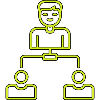 Hiyerarşi web simgesi basit illüstrasyon