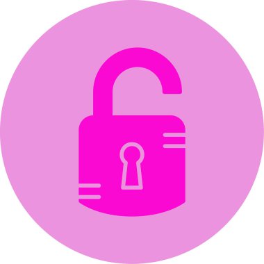 kilit düz simge vektör çizim