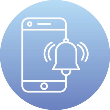 telefon bildirim simgesi, vektör illüstrasyonu basit tasarım