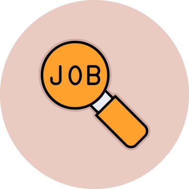 İş Arama Web simgesi vektör illüstrasyonuName 