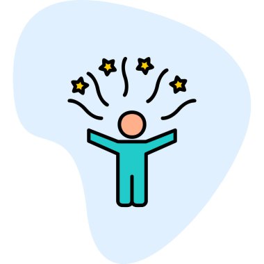 Mutlu çocuk ikonu, vektör stili tasarım. Kutlama