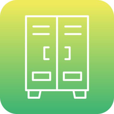 Dolap. Web simgesi basit illüstrasyon  