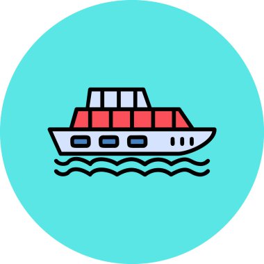 Yolcu gemisi. Web simgesi basit illüstrasyon