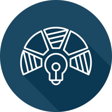 Donut Çizelgesi simgesinin vektör çizimi 