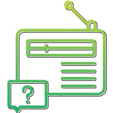 radyo simgesi vektör illüstrasyonu 