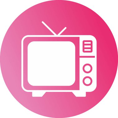 Televizyon. Web simgesi basit illüstrasyon 