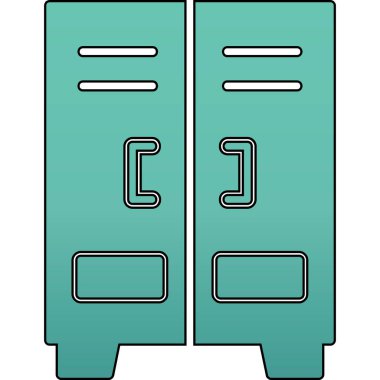 Dolap. Web simgesi basit illüstrasyon  