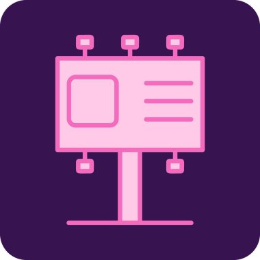 Billboard web simgesi, vektör çizim 