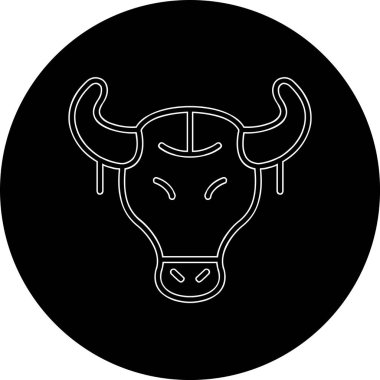 Boğa Kafatası ikon vektör çizimi