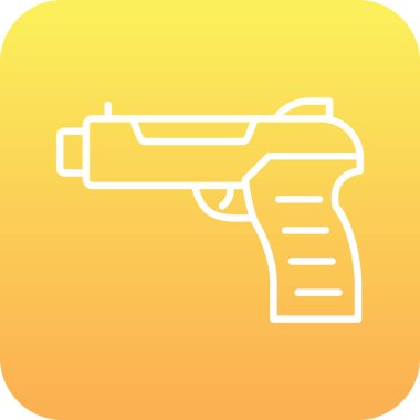 Silah. Web simgesi basit illüstrasyon 