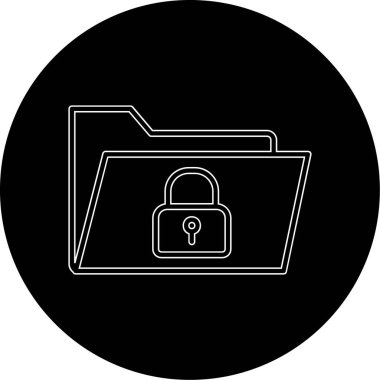 Güvenli Veri Web simgesi vektör illüstrasyonu 