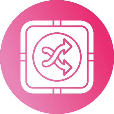 Karıştır simgesi, vektör illüstrasyonu basit tasarım