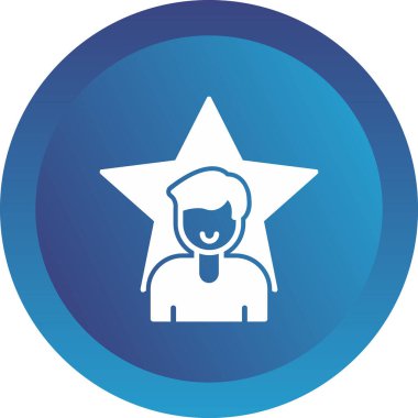 Ünlü bir insan simgesinin vektör çizimi