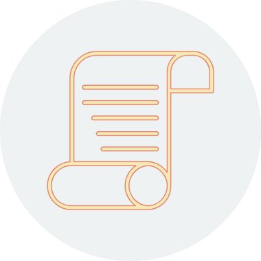 Kağıt parşömen. Web simgesi basit illüstrasyon                