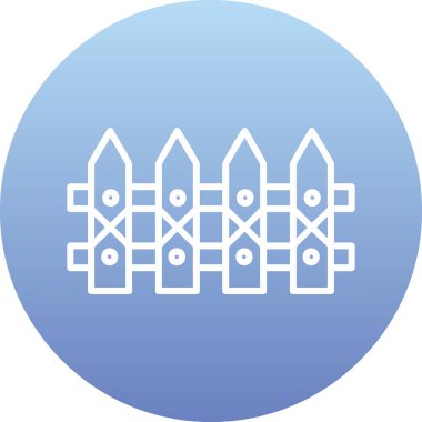 çit web simgesi, vektör çizim