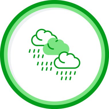 Yağmurlu bulutlar. Web simgesi basit illüstrasyon