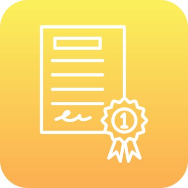 Sertifika. Web simgesi basit tasarım