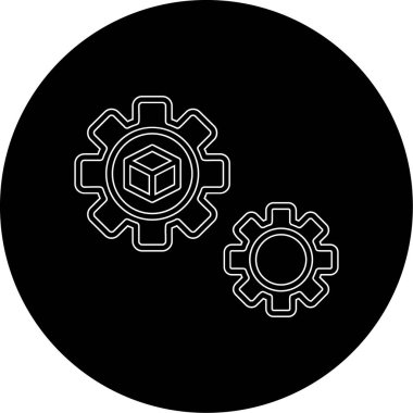 Vitesli ayar simgesi, vektör illüstrasyonu basit tasarım